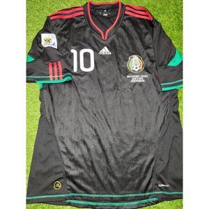 Blanco Mexico 2010 WORLD CUP Away Black Soccer Jersey Shirt Camiseta XL